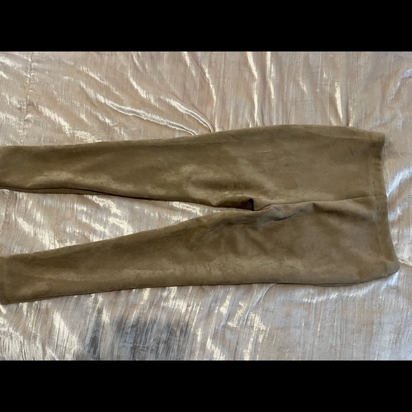 Tan Faux-Suede Pants - Picture 3 of 3